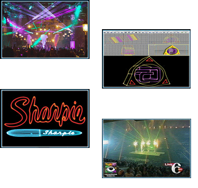 NYE Laser Beam Show, 3D Laser Graphics, Sharpie Corporate Logo in Laser, and Stadium Laser and Fireworks Opening Show